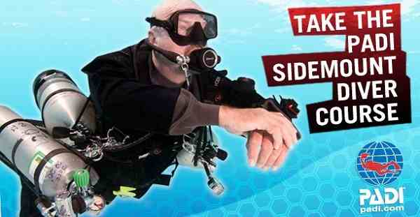 PADI sidemount diver 